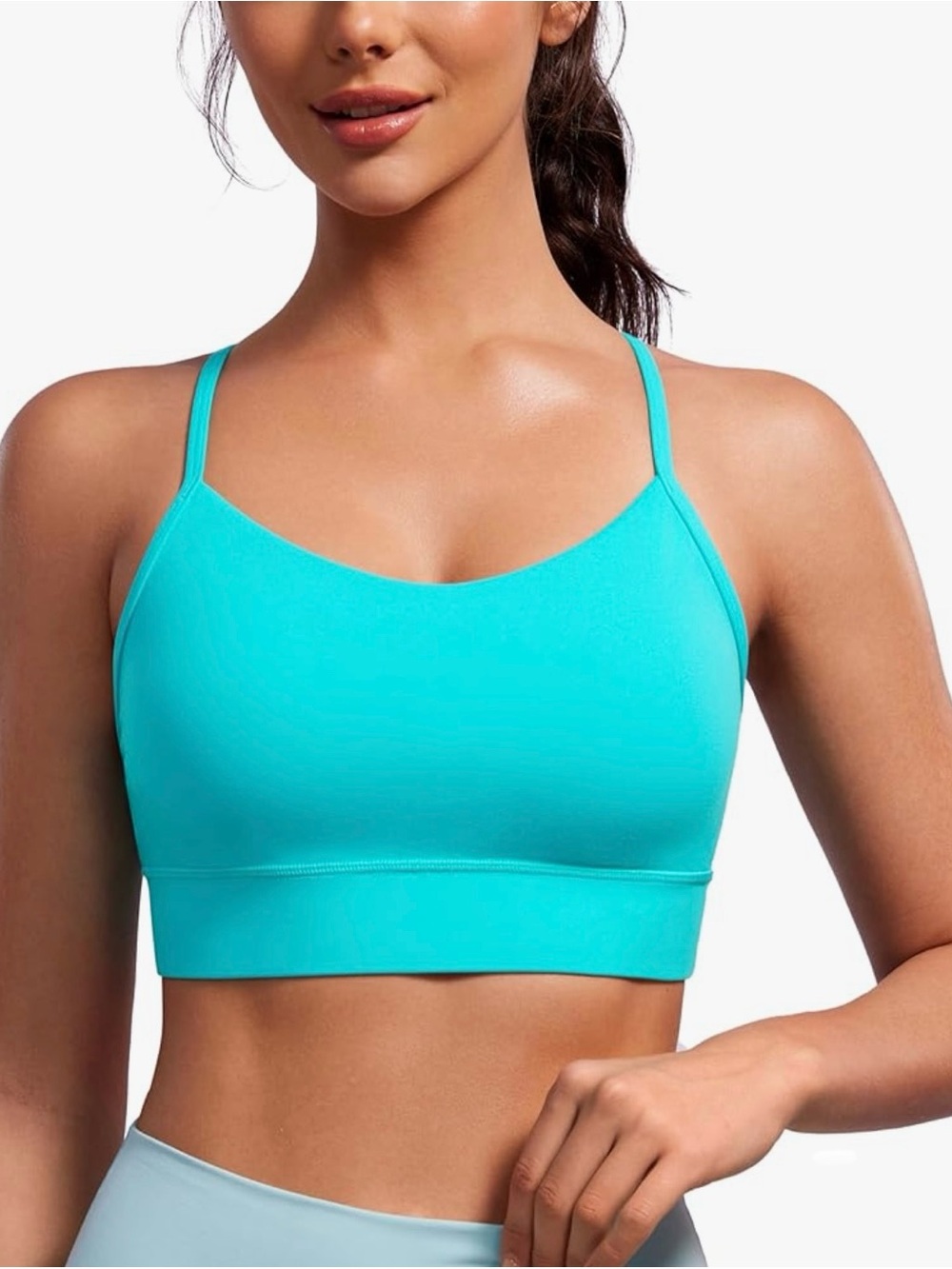 CRZ YOGA Butterlux Y-back Padded Sports Bra- Spectral Blue